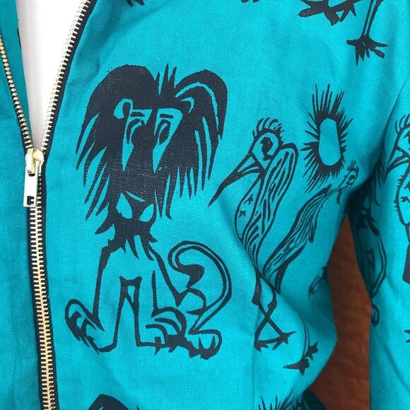 NOVELTY PRINT 80’s does 50’s Vintage Jacket M NWT - Picture 10 of 13